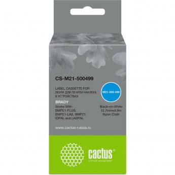 Ленточный картридж CACTUS CS-M21-500499 для Brady BMP21-PLUS, BMP21-LAB, черный