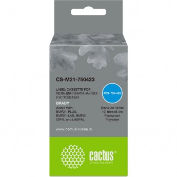 Ленточный картридж CACTUS CS-M21-750423 для Brady BMP21-PLUS, BMP21-LAB, черный