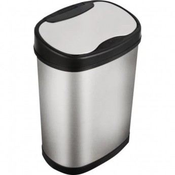 Сенсорное ведро (урна) для мусора CACTUS CS-SB-15-13 овальное 15л., сталь, серебристый
