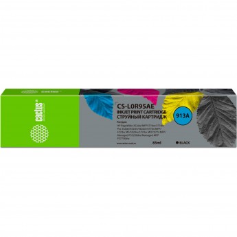 Струйный картридж CACTUS CS-L0R95AE (HP 913A) для HP PW 352dw, 377dw, Pro 477dw, 452dw, черный, 85 мл