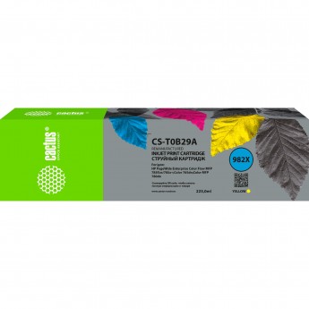 Струйный картридж CACTUS CS-T0B29A (HP 982X) для HP PageWide 765dn, 780 Enterprise Color, желтый