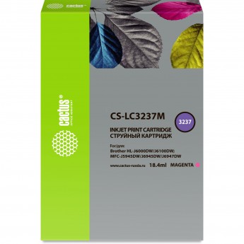 Струйный картридж CACTUS CS-LC3237M (LC3237M) для Brother HL-J6000DW, J6100DW, пурпурный, 18.4 мл