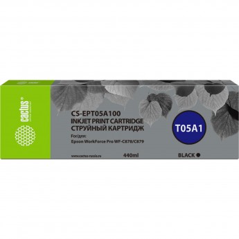 Струйный картридж CACTUS CS-EPT05A100 (T05A1) для Epson WorkForce Pro WF-C878, C879, черный, 440 мл